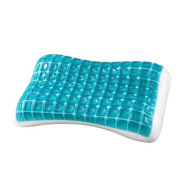 Comfort Sleep Cervical Neck Orthopedic Soft Silicone emulsion Gel Memory Foam Spring Support Pillow With Cover